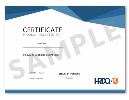 hrdqu certificates