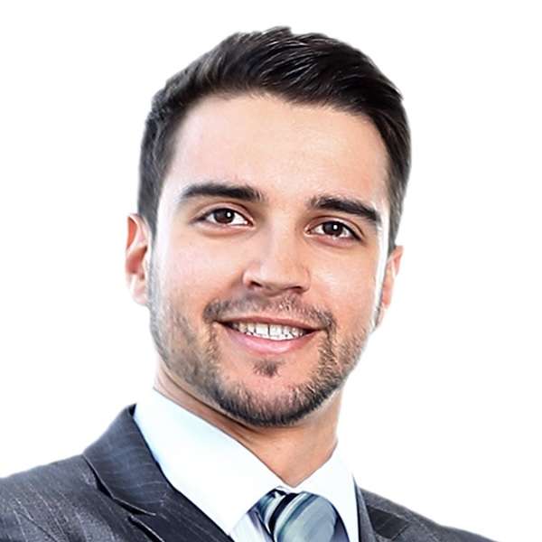 Headshot of a smiling man