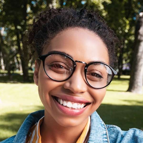Headshot of a woman outside