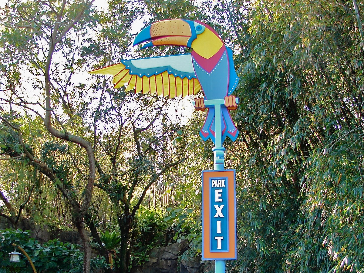 Disney's Animal Kingdom exit sign