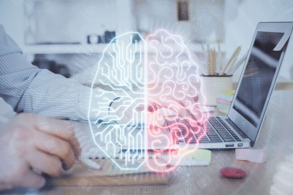 Man working on a computer