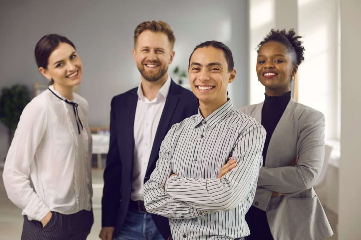 Four leaders standing together