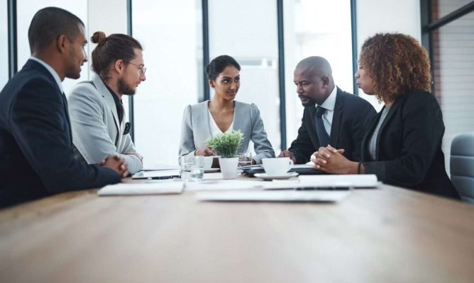 Meeting of board members