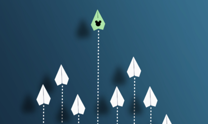 Paper airplane arrows pointing up