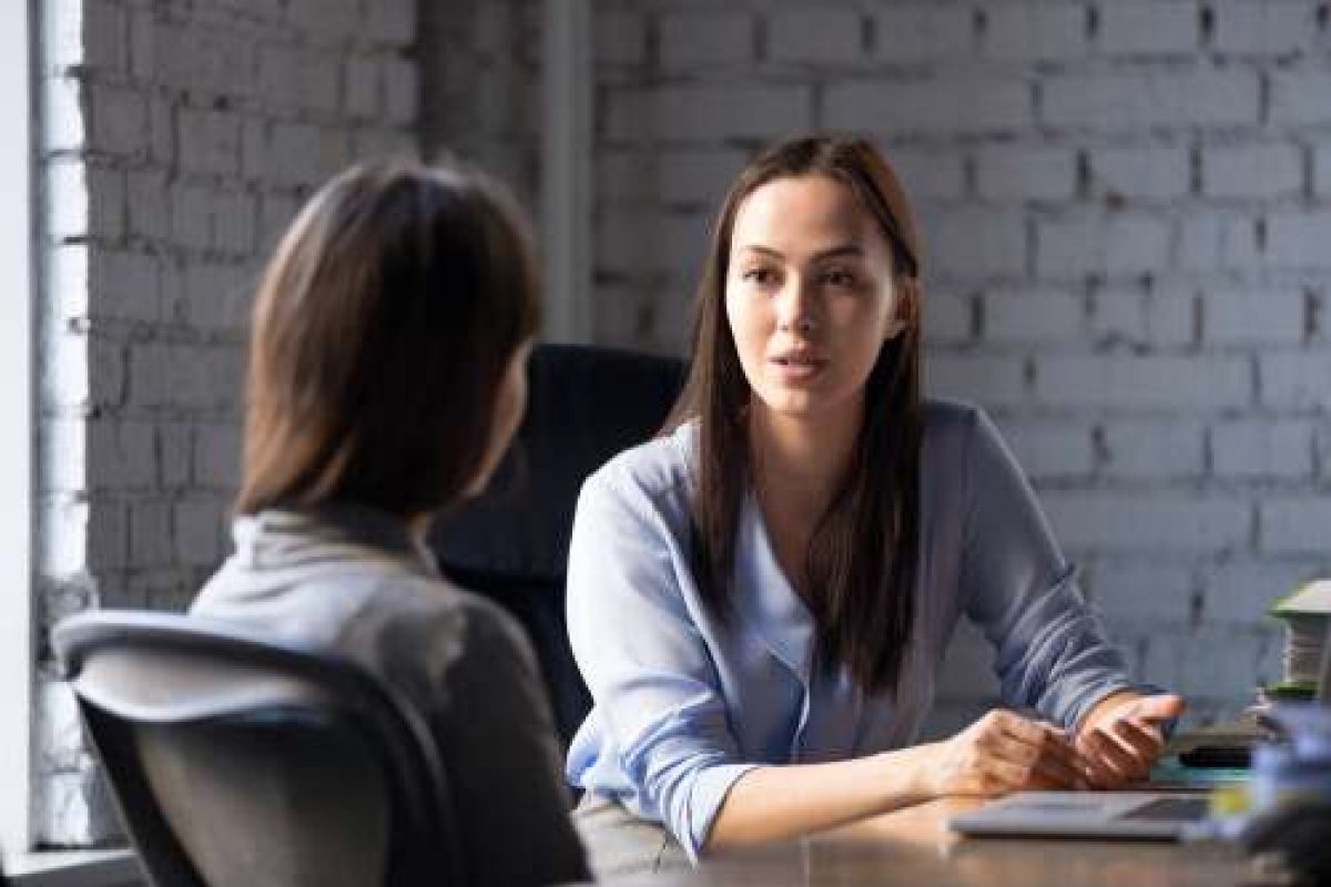 Two women having a difficult conversation
