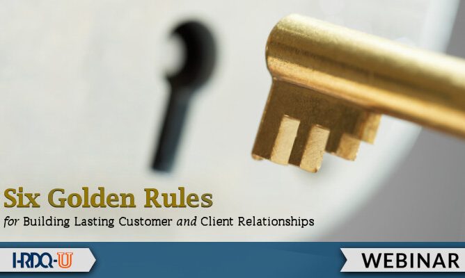 HRDQ-U Webinar | Six Golden Rules for Building Lasting Relationships