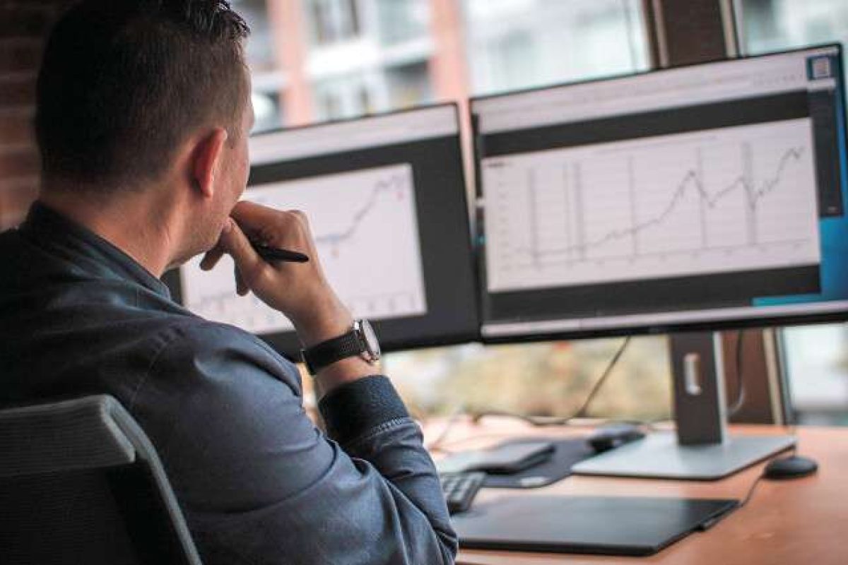 A man working on his computer