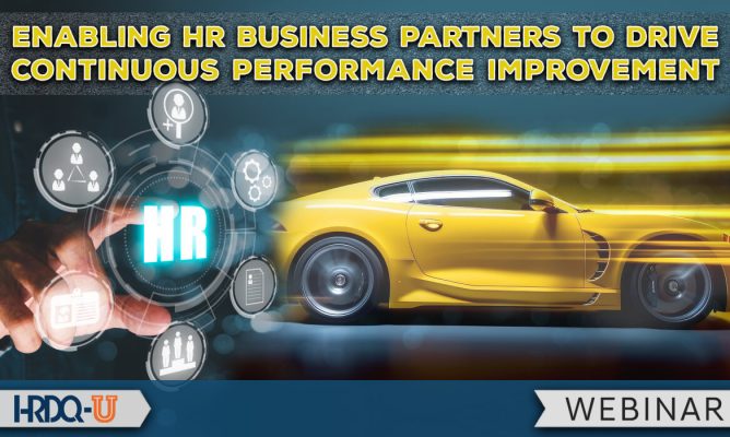 Enabling HR Business Partners to Drive Continuous Performance Improvement webinar